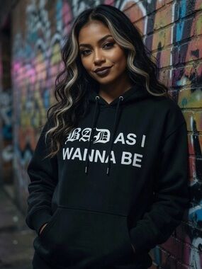 Dennis Rodman "Bad As I Wanna Be" Hoodie Unisex Black Streetwear Autobiography